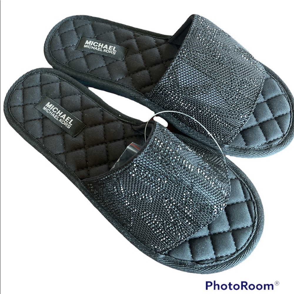 Micheal Kors Black Slides